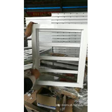 Janela de alumínio seguro obturador de vidro openable plantation grelha de ventilação janela de ventilação